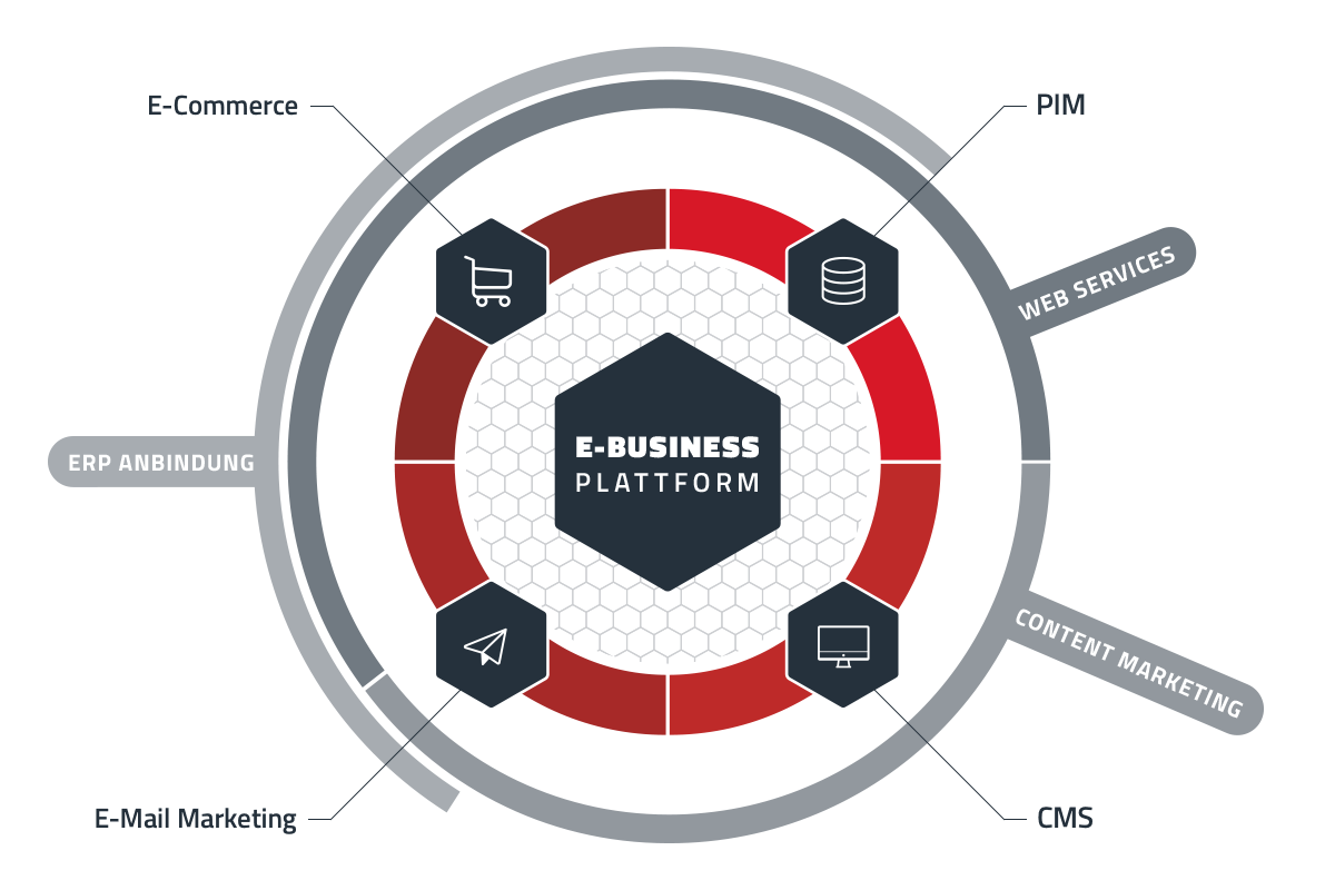 Polynorm E-Business Plattform: E-Shop, PIM, CMS sowie Email-Marketing